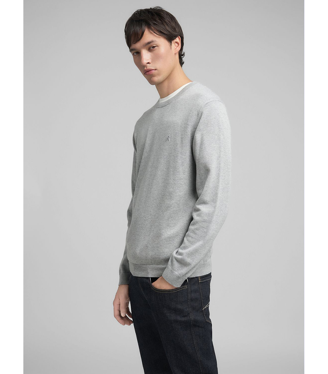 R刺しゅうコットンプルオーバー 詳細画像 メランジグレー 4